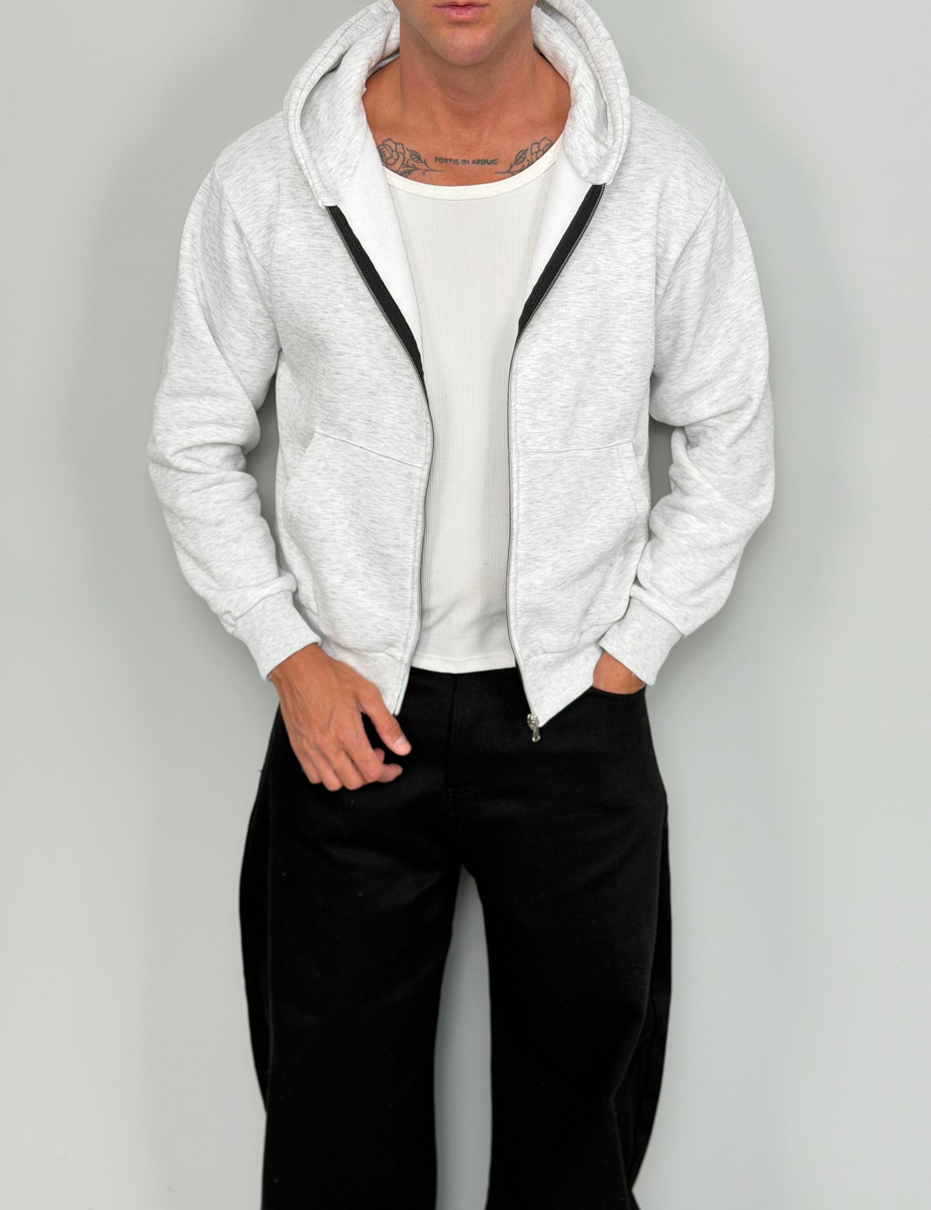FELPA ZIP BOXY FIT FELPATA
