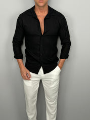 CAMICIA LINO COLLETTO