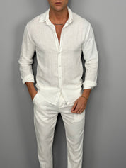 CAMICIA LINO COLLETTO