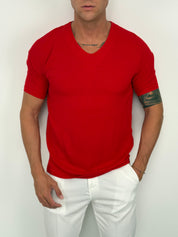 T-SHIRT AMBURGO FIAMMATA - Tg. S / L Colore Rosso