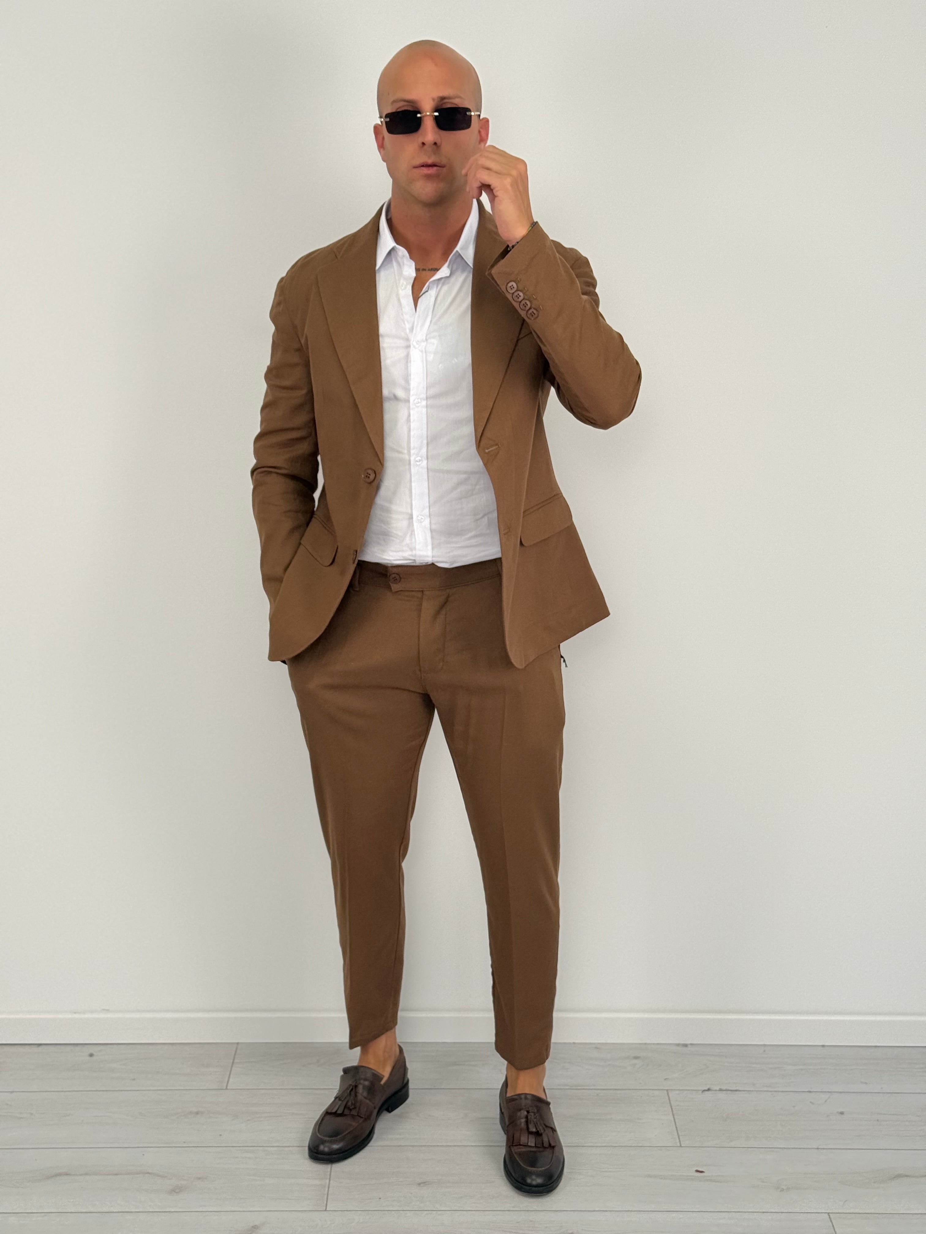 ABITO LINO MONOPETTO