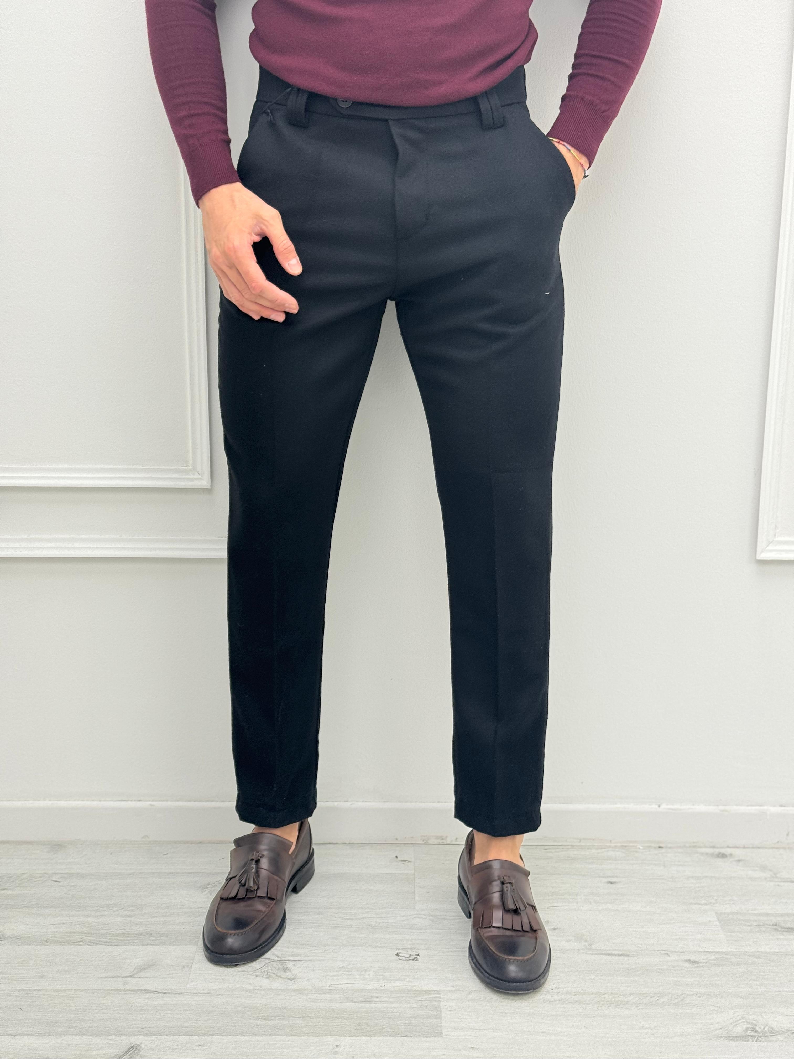 PANTALONE LANA TASCHE DIETRO