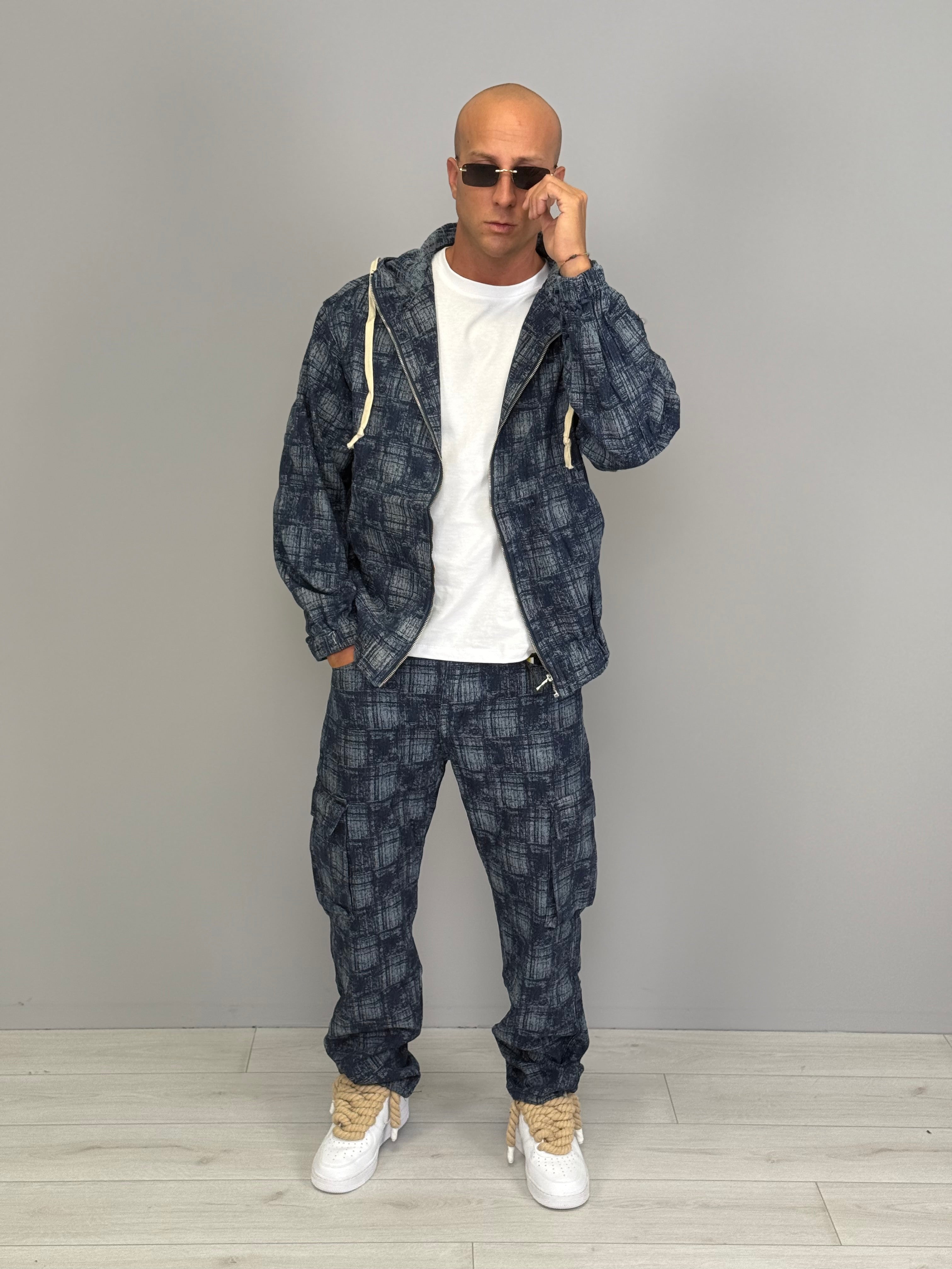 COORDINATO JEANS SQUARES AMPIO