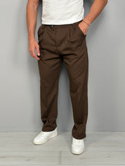 WIDE MATCH TROUSERS - BACK POCKET