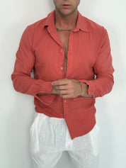 CAMICIA LINO COLLETTO