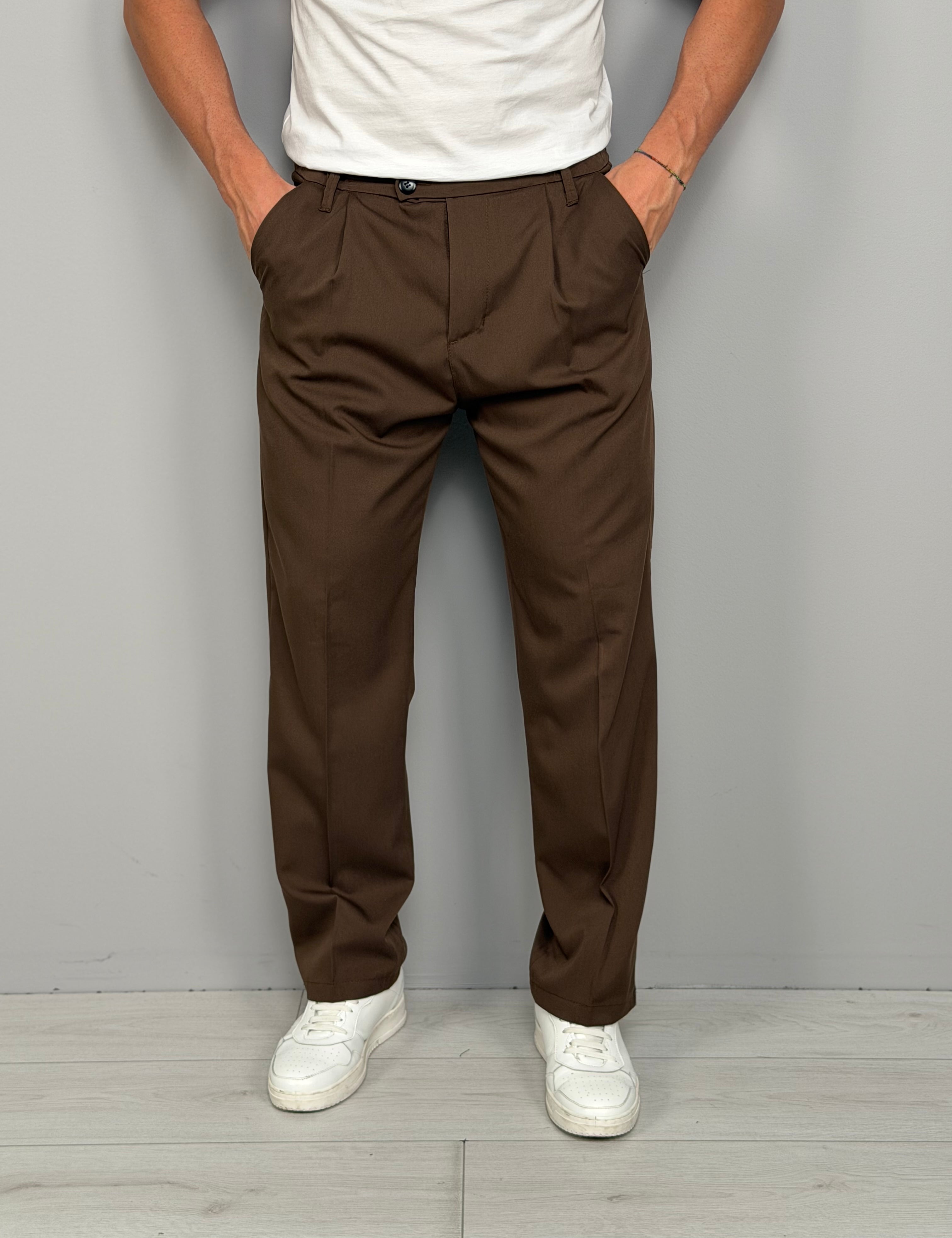 WIDE MATCH TROUSERS - BACK POCKET