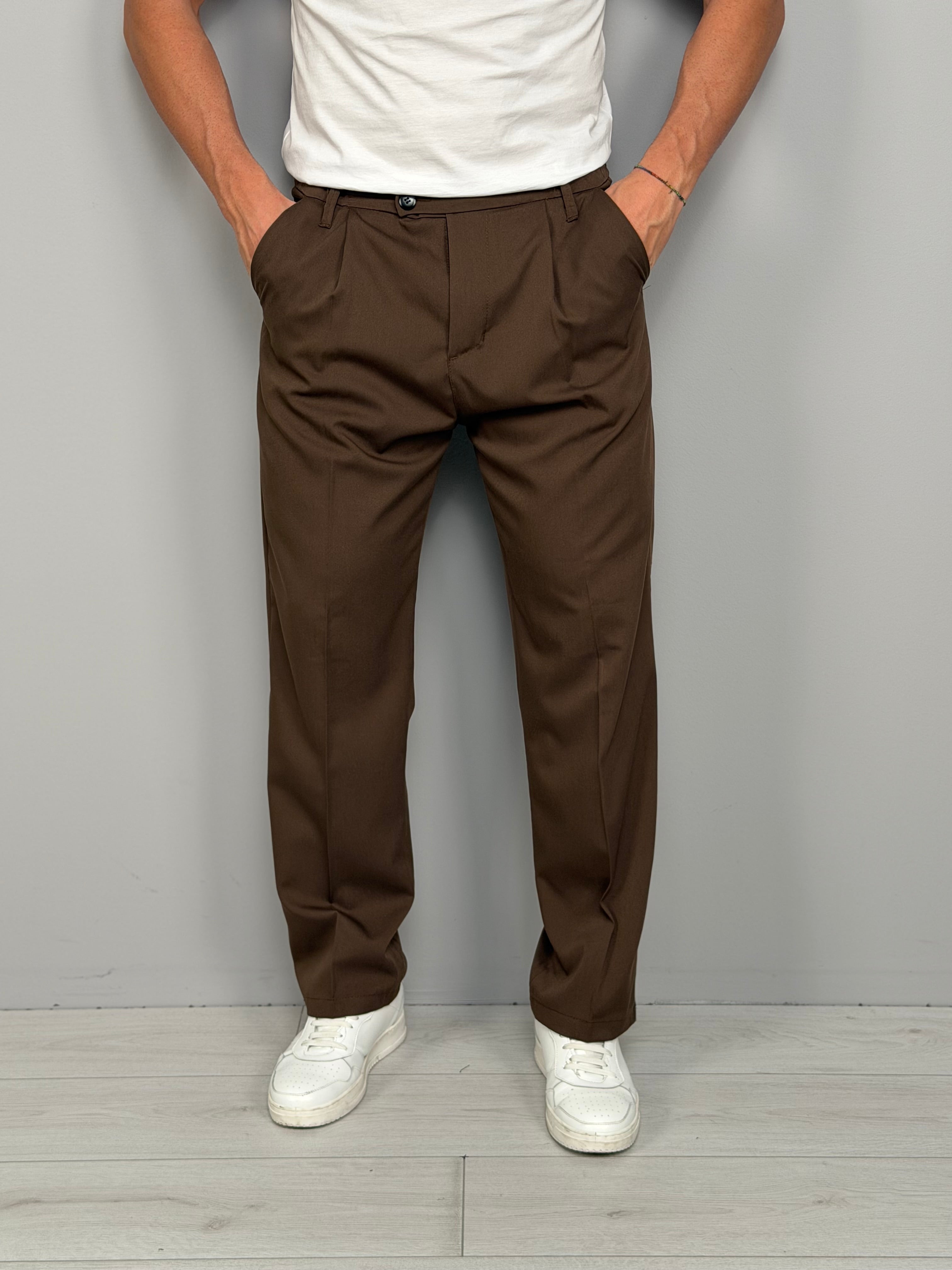 WIDE MATCH TROUSERS - BACK POCKET