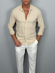 CAMICIA LINO COLLETTO