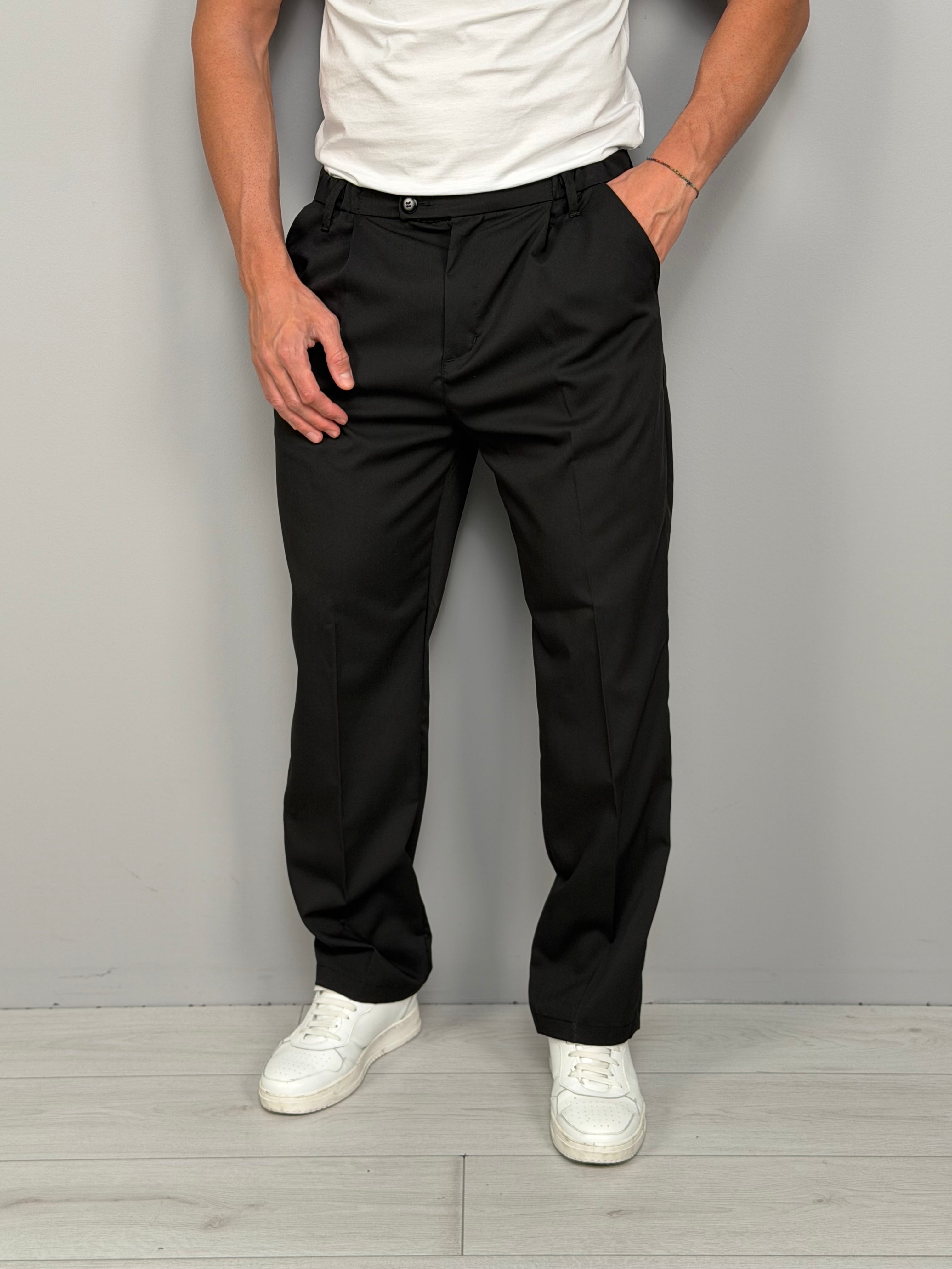WIDE MATCH TROUSERS - BACK POCKET