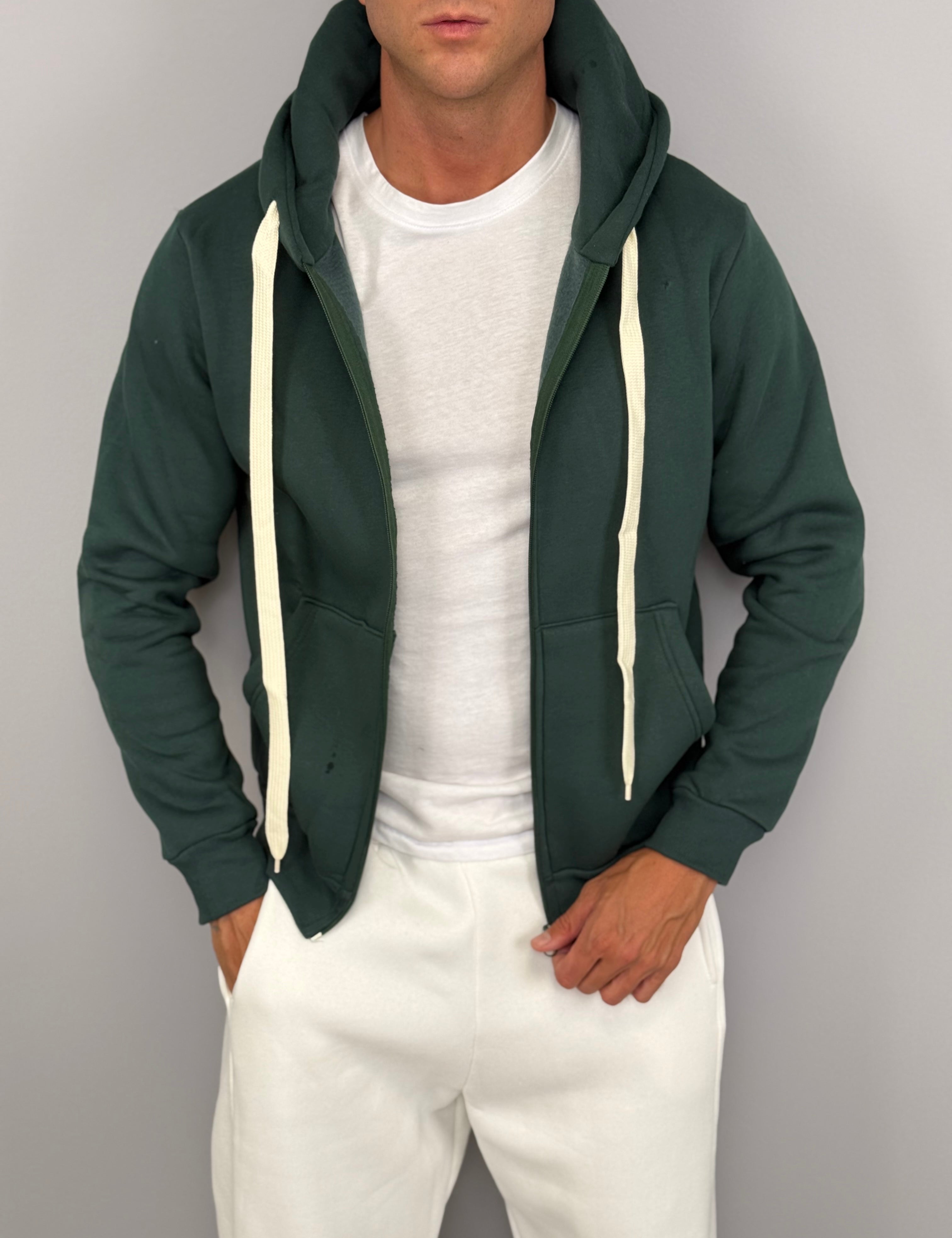 FELPA ZIP WHITELACE FELPATA