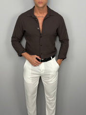 CAMICIA LINO COLLETTO