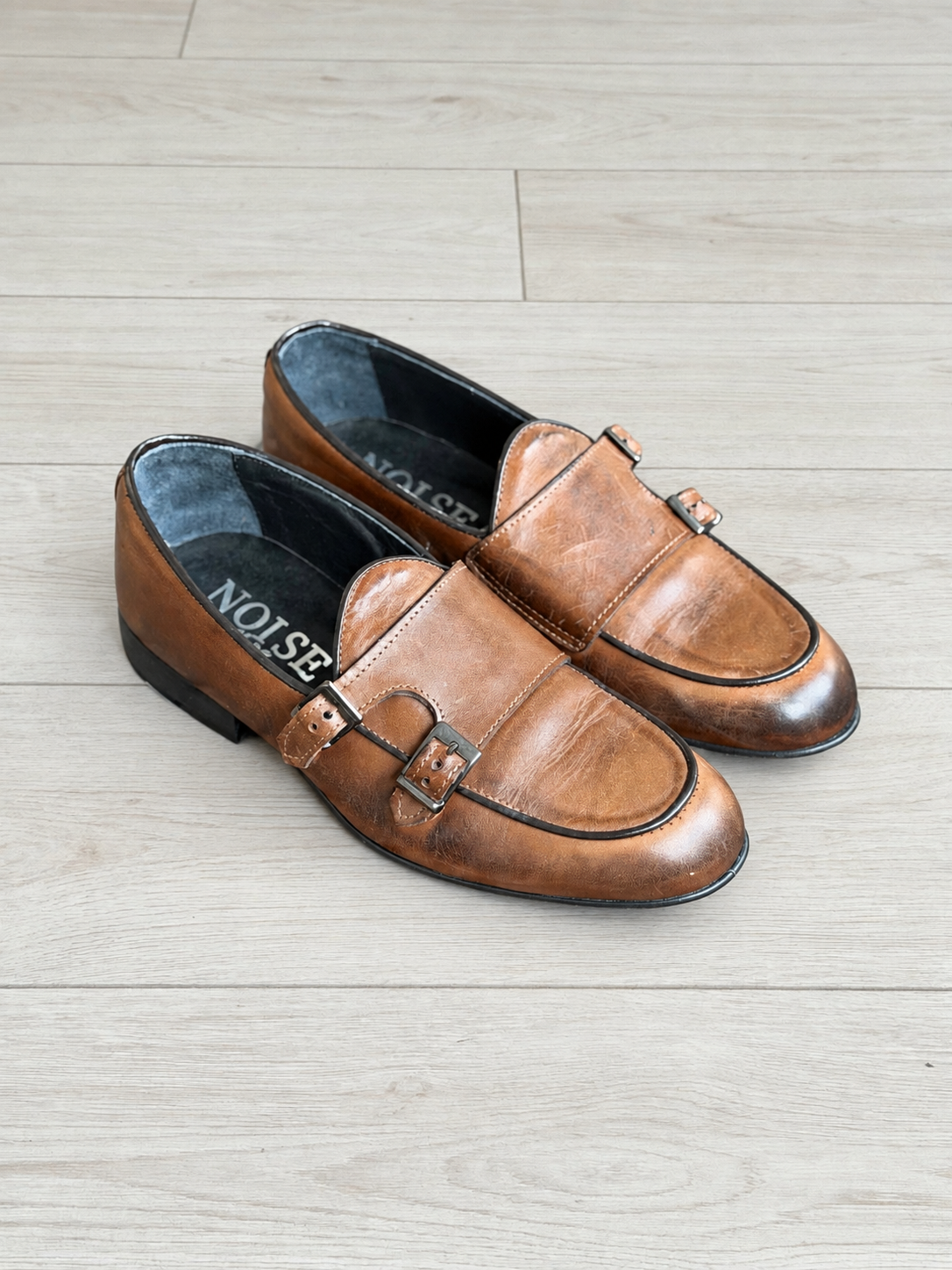 DARK BROWN LEATHER LOAFERS - Size 40