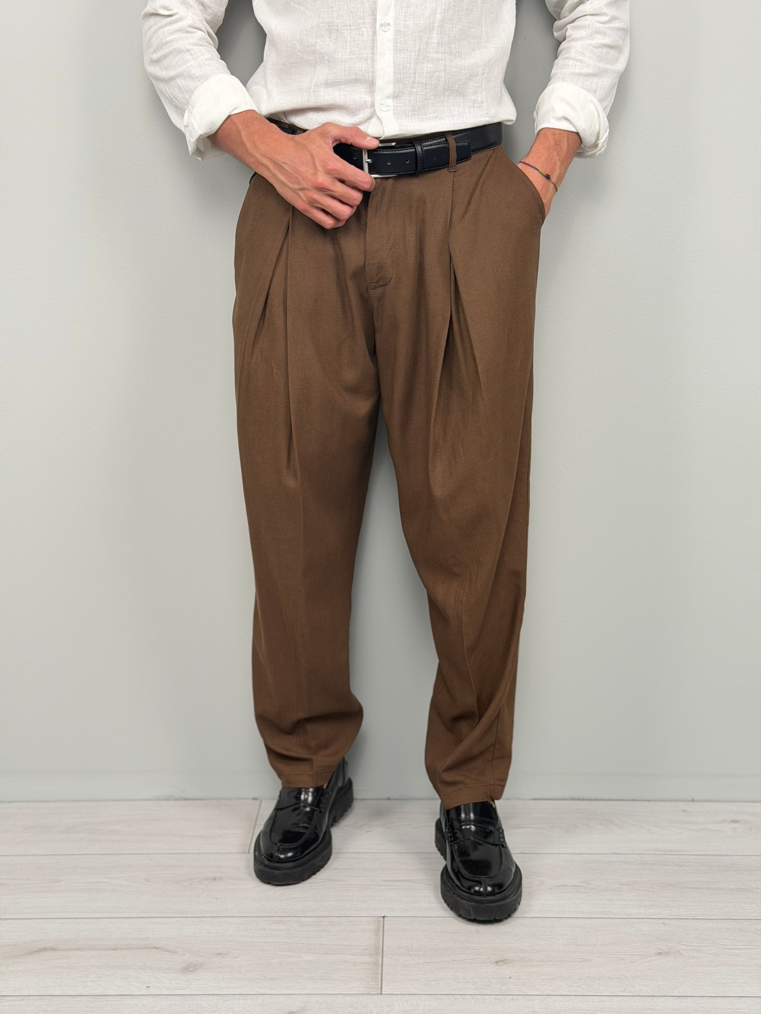 Leinenhose Geekom weit geschnitten