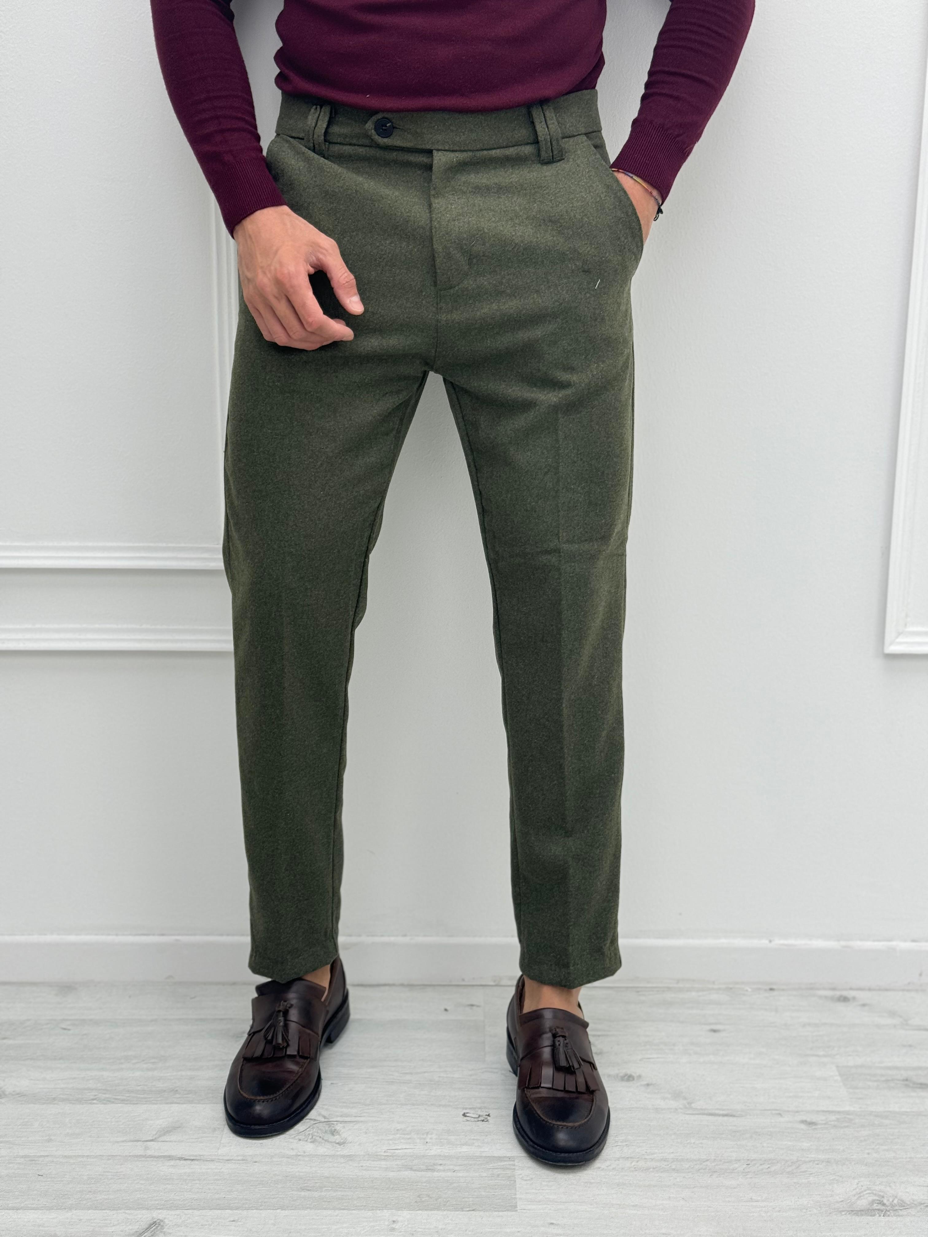 PANTALONE LANA TASCHE DIETRO