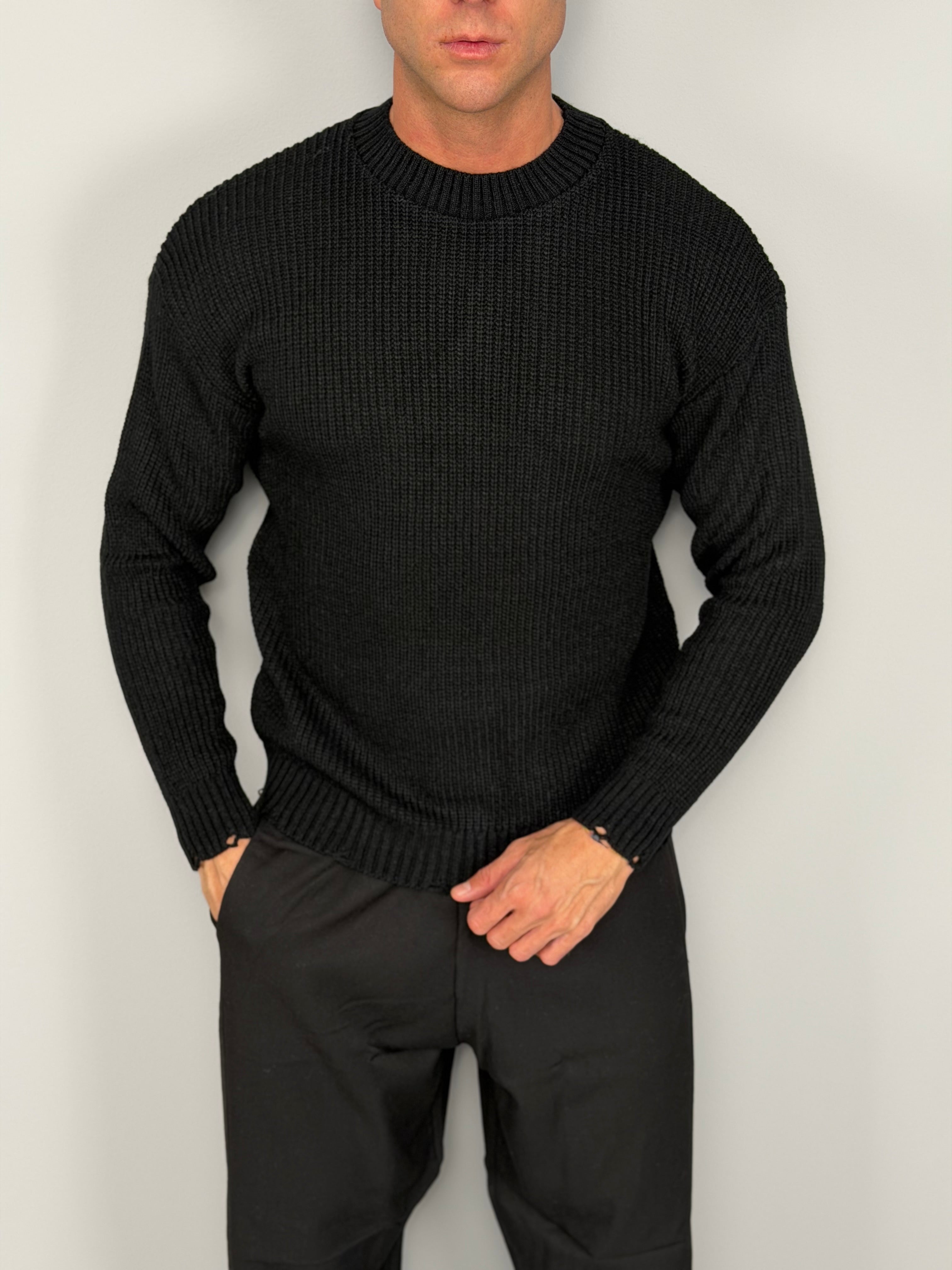 MAGLIONE MASON - Nero Tg.S