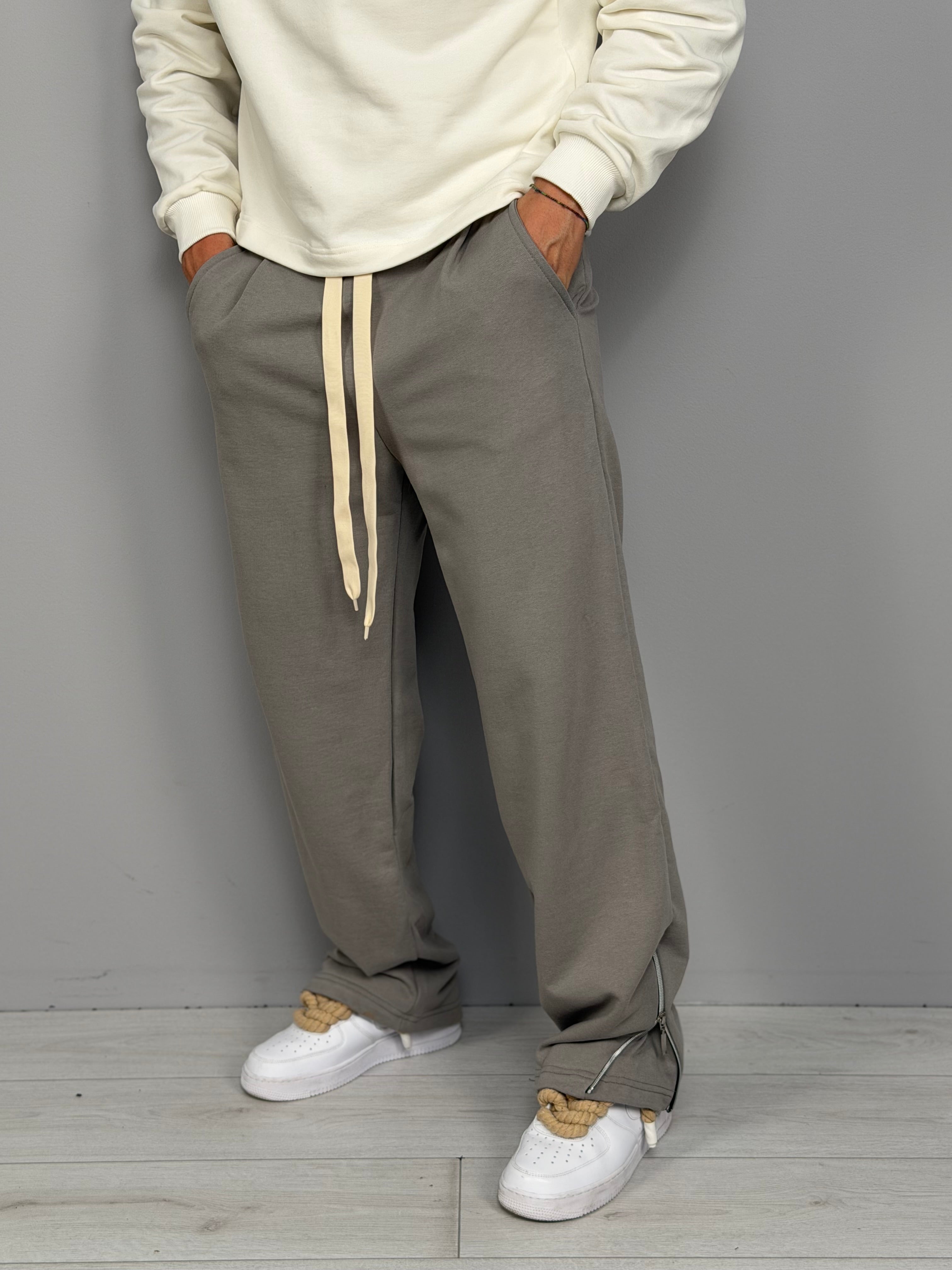 PANTALONS DE SURVÊTEMENT À FERMETURE ÉCLAIR