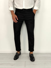 PANTALONE LINO MOD CAPRI V2 RISVOLTINO