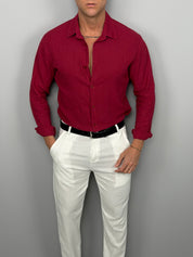 CAMICIA LINO COLLETTO