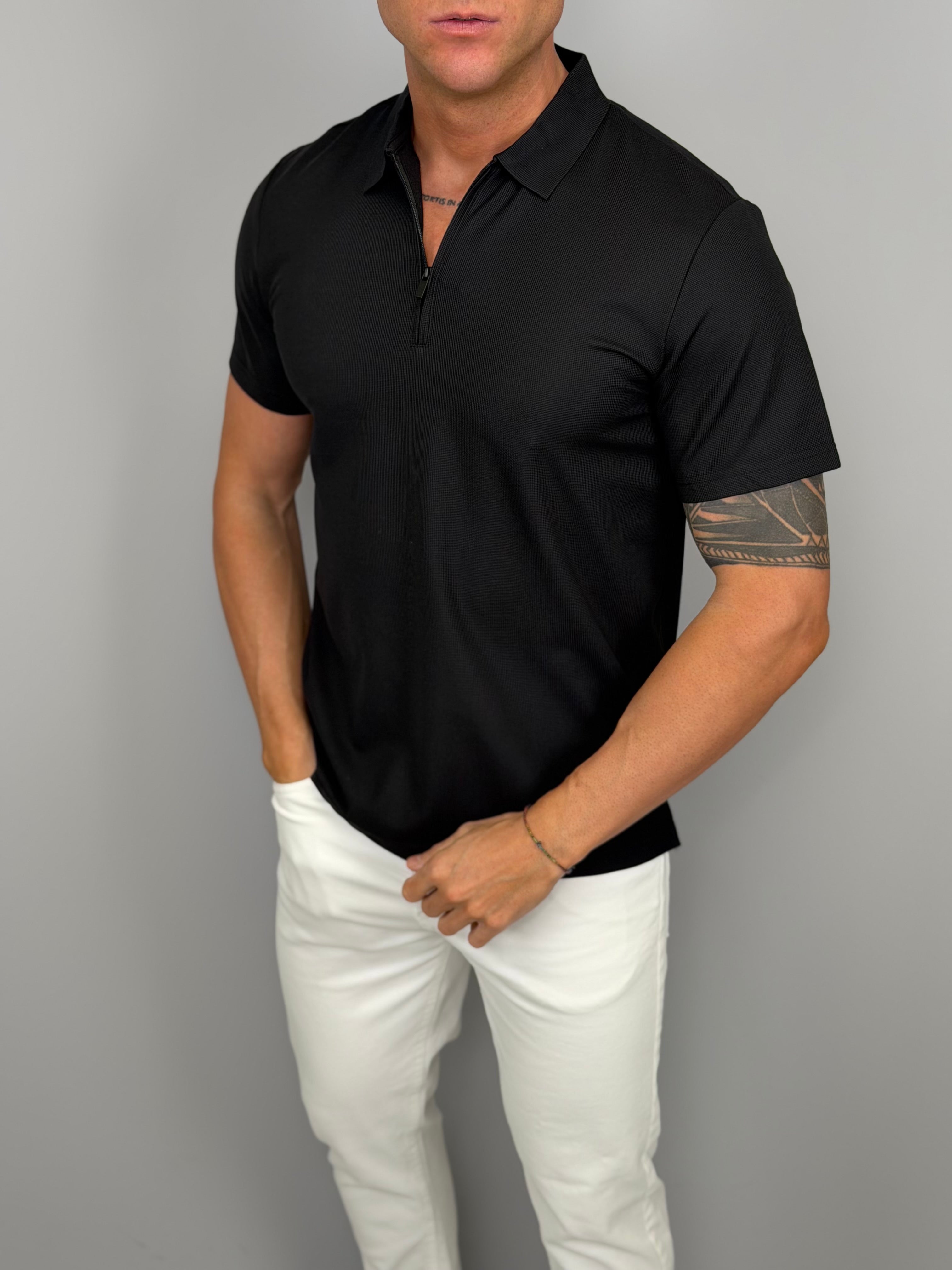 POLO ZIP STRETCH- NO STIRO