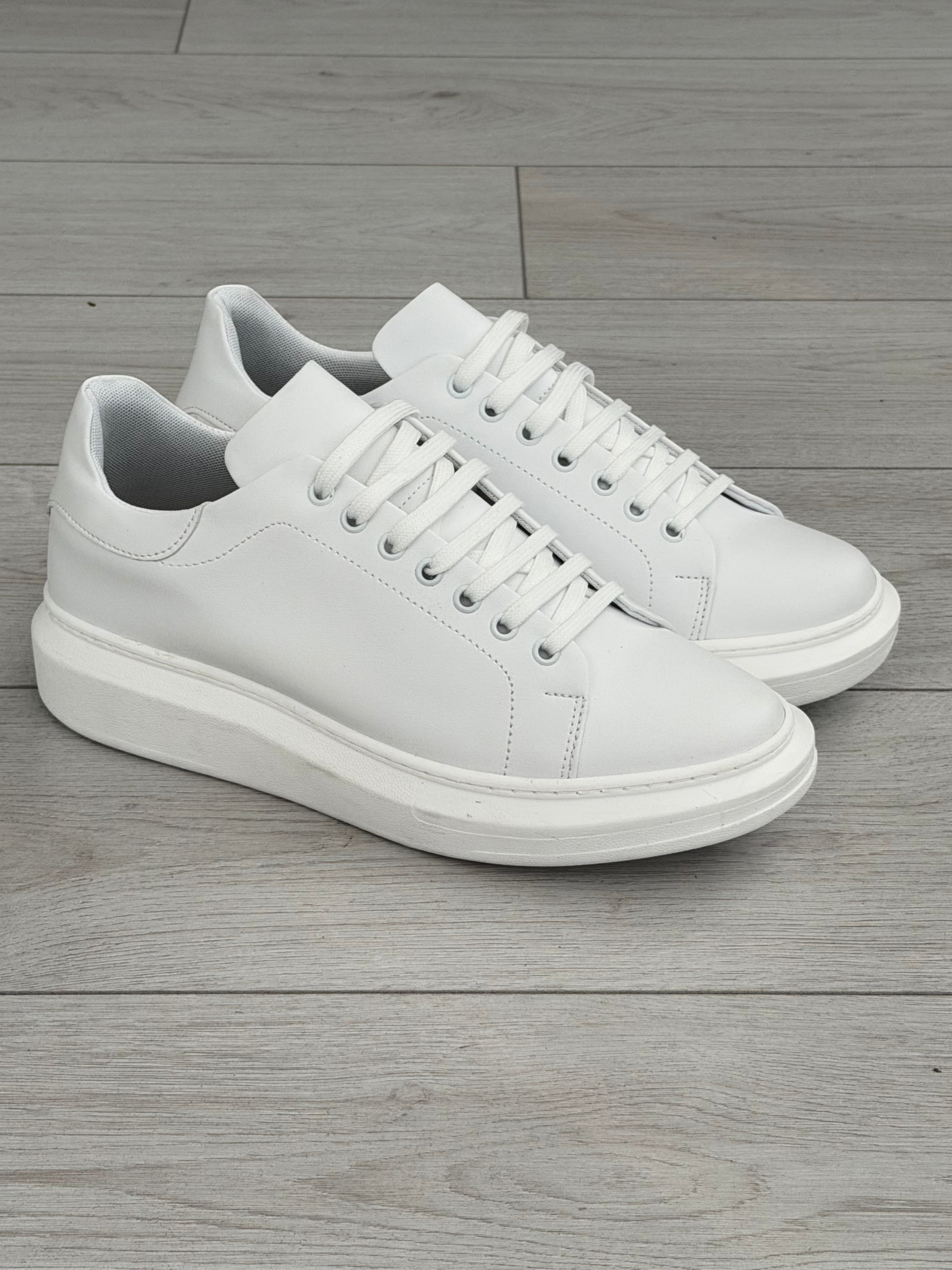 ADIDAȘI DIN PIELE KEVIN ALB