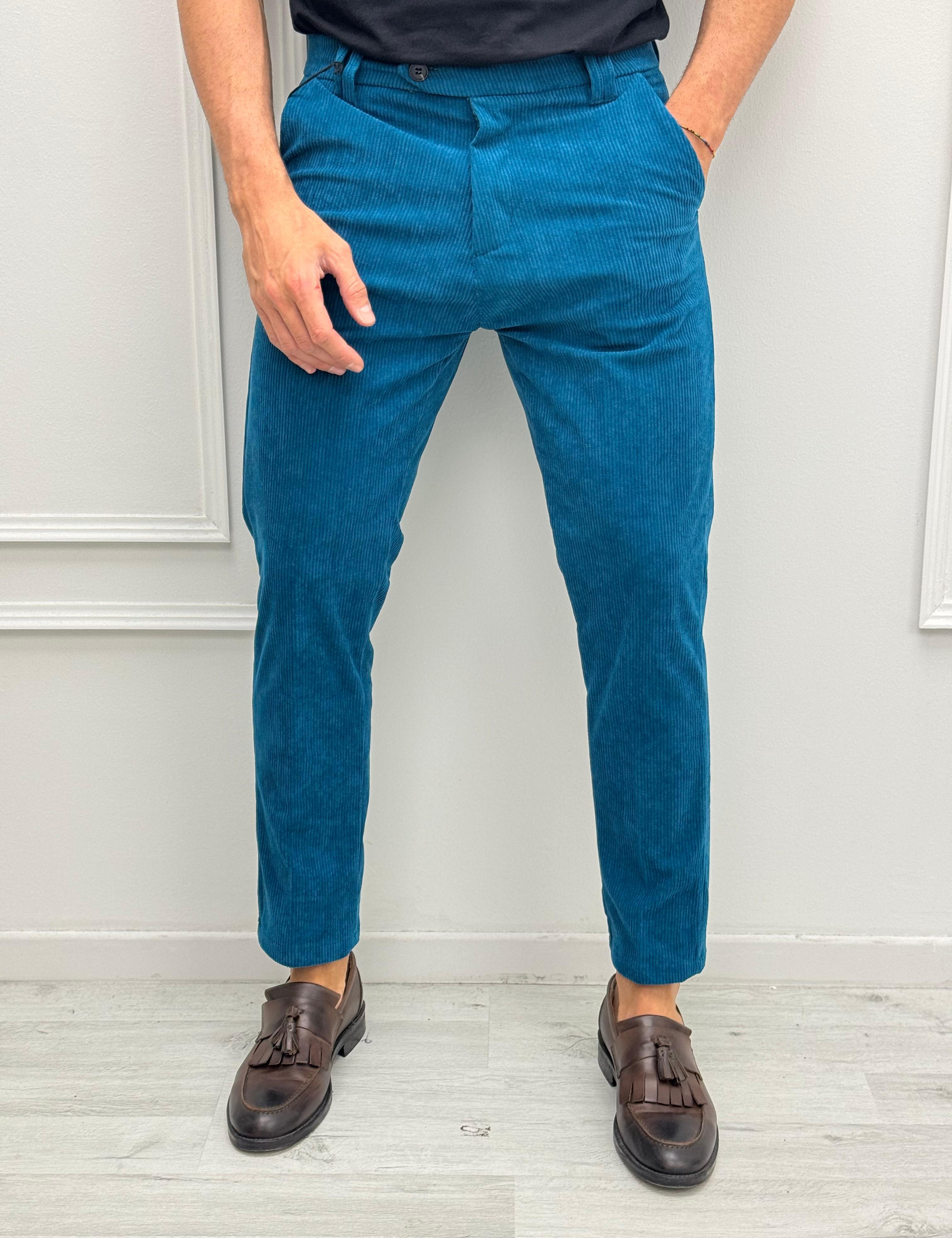 PANTALONE VELLUTO TASCHE DIETRO