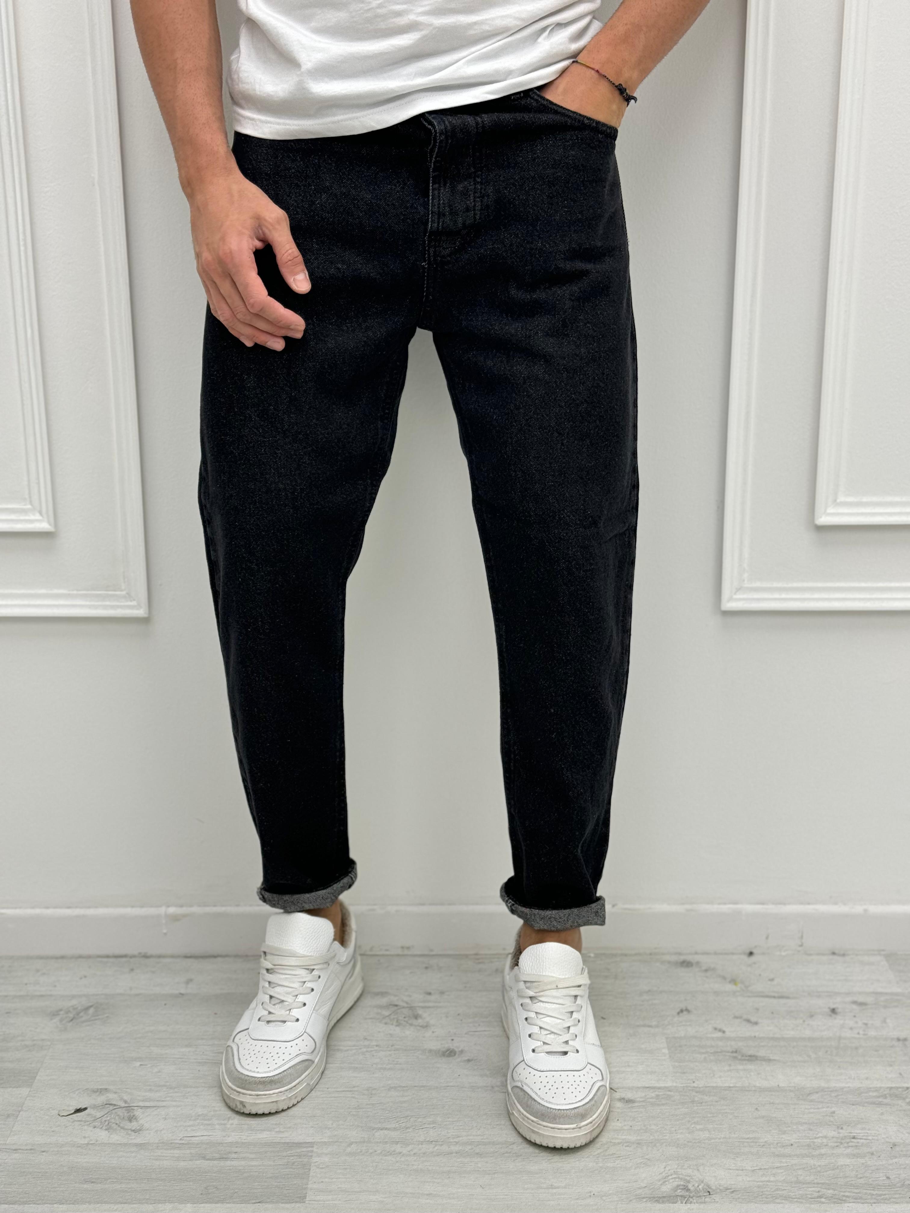 JEANS REGULAR BLACK - Tg. 52
