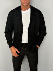 CARDIGAN TRECCIA IN FILO