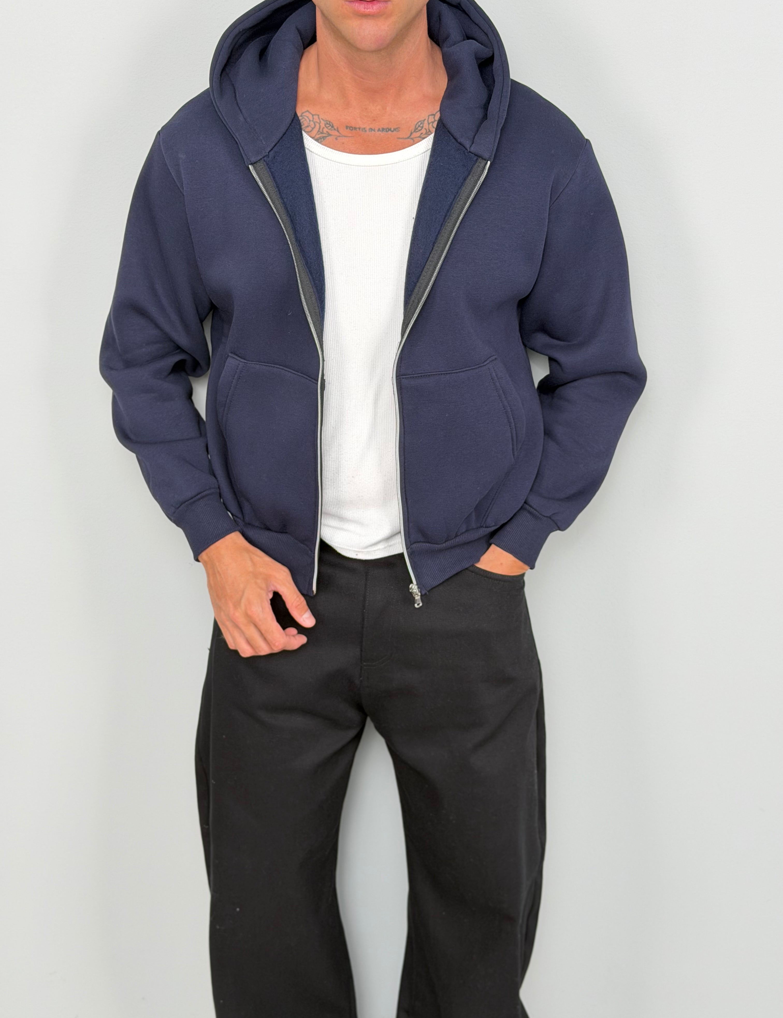 FELPA ZIP BOXY FIT FELPATA
