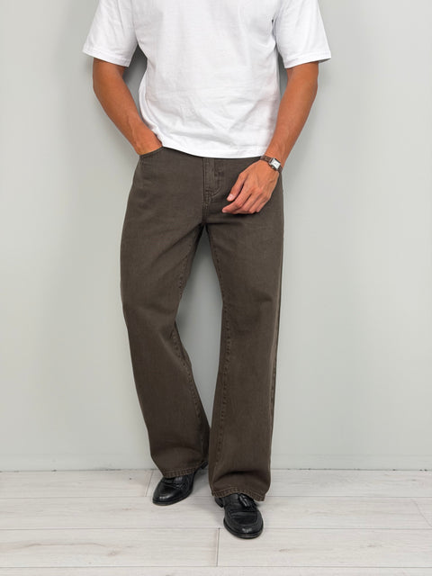 CORK WIDE-LEG JEANS