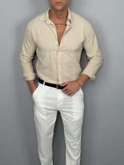 CAMICIA LINO COLLETTO