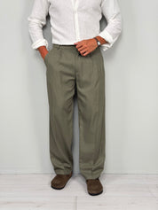 PANTALONE LINO FONDO AMPIO - TASCHE DIETRO