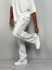 PANTALONE TUTA ZIP AMPIO FELPATO