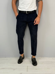 PANTALONE MOD CAPRI VELLUTO RISVOLTINO