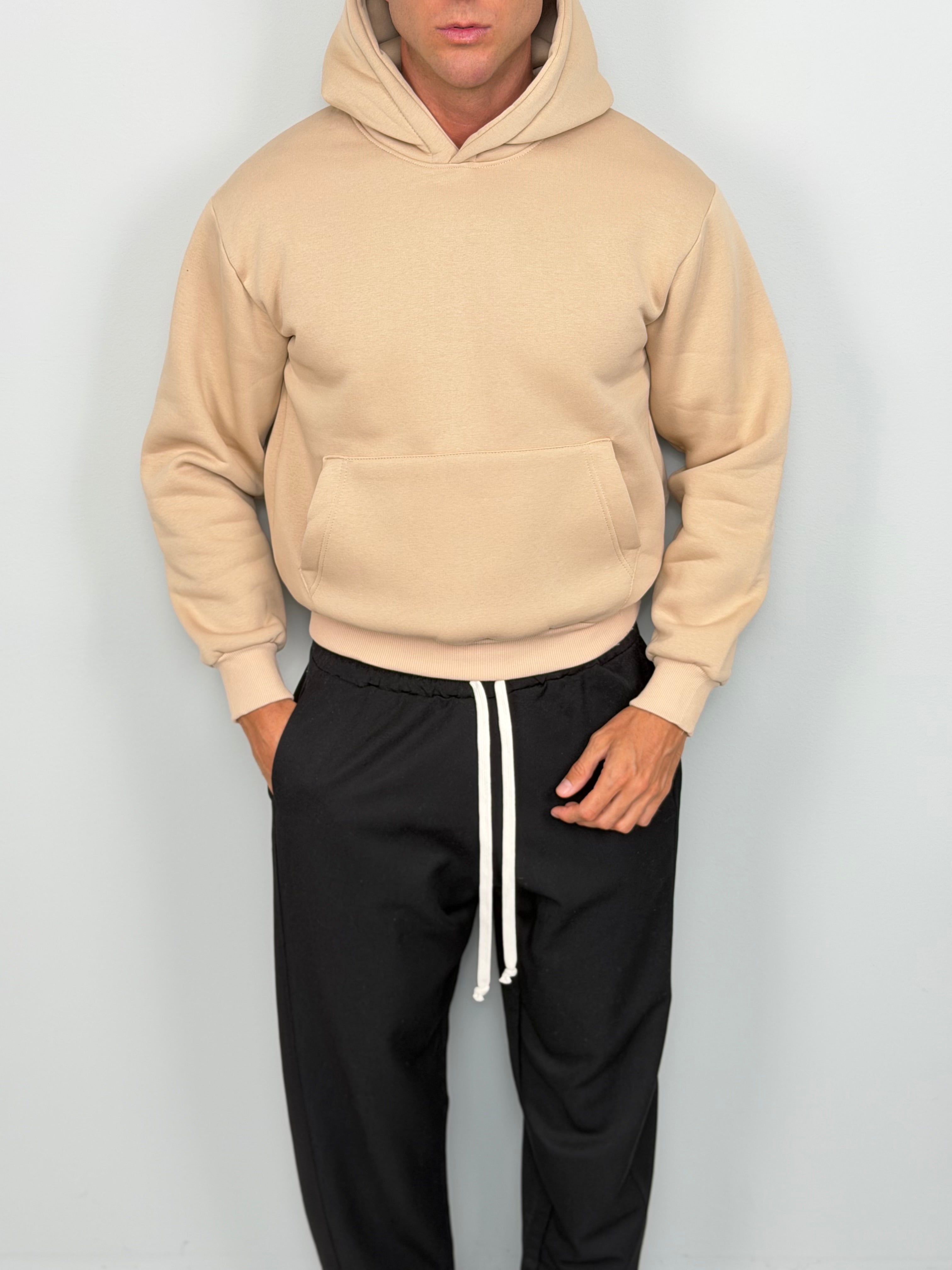 SWEAT SHIRT COUPE BOXY EN MOLLETON