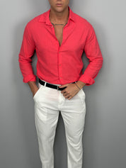 CAMICIA LINO COLLETTO