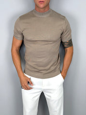 T-SHIRT MEZZO COLLO MAGLINA