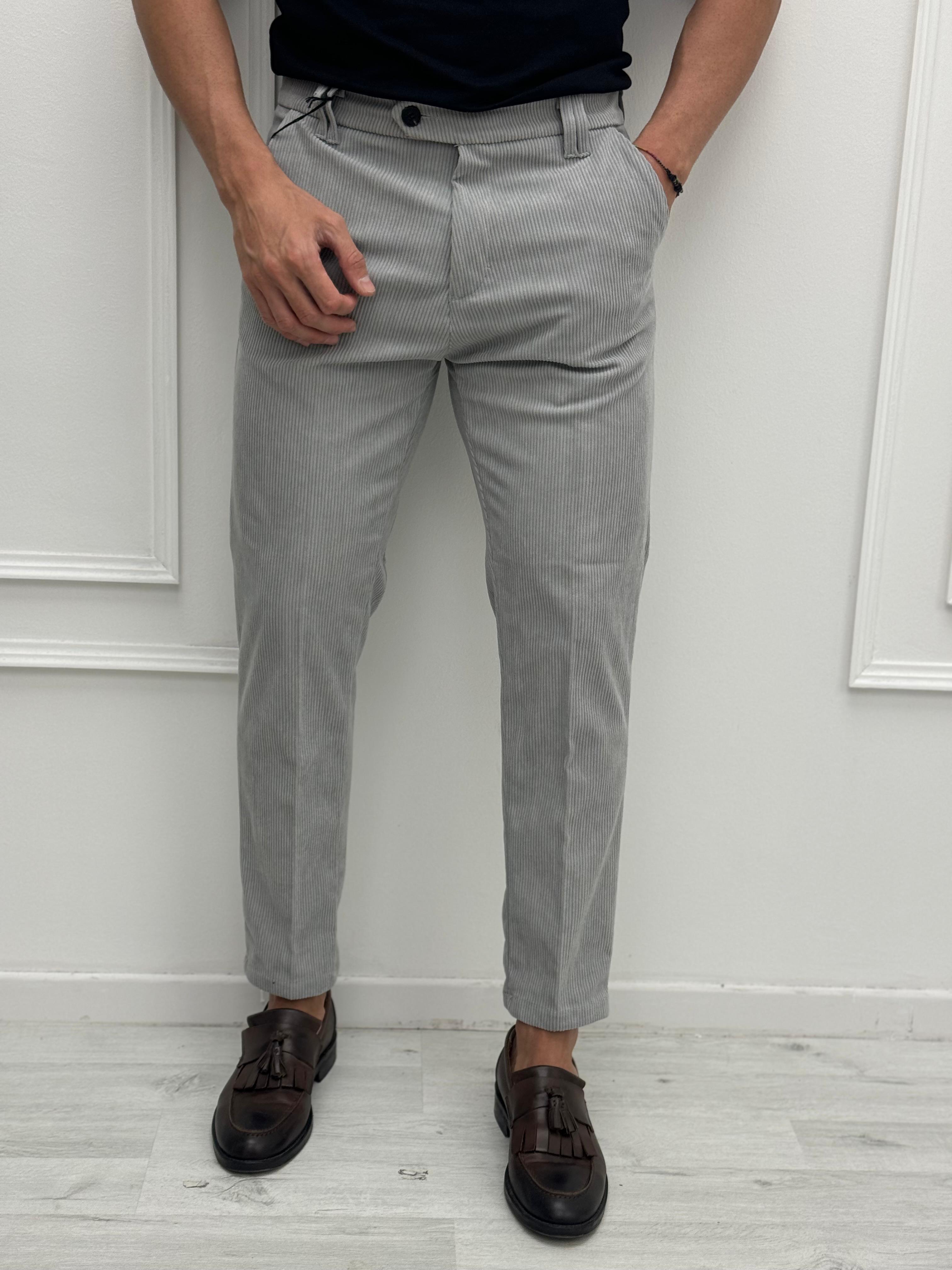 PANTALONE VELLUTO TASCHE DIETRO