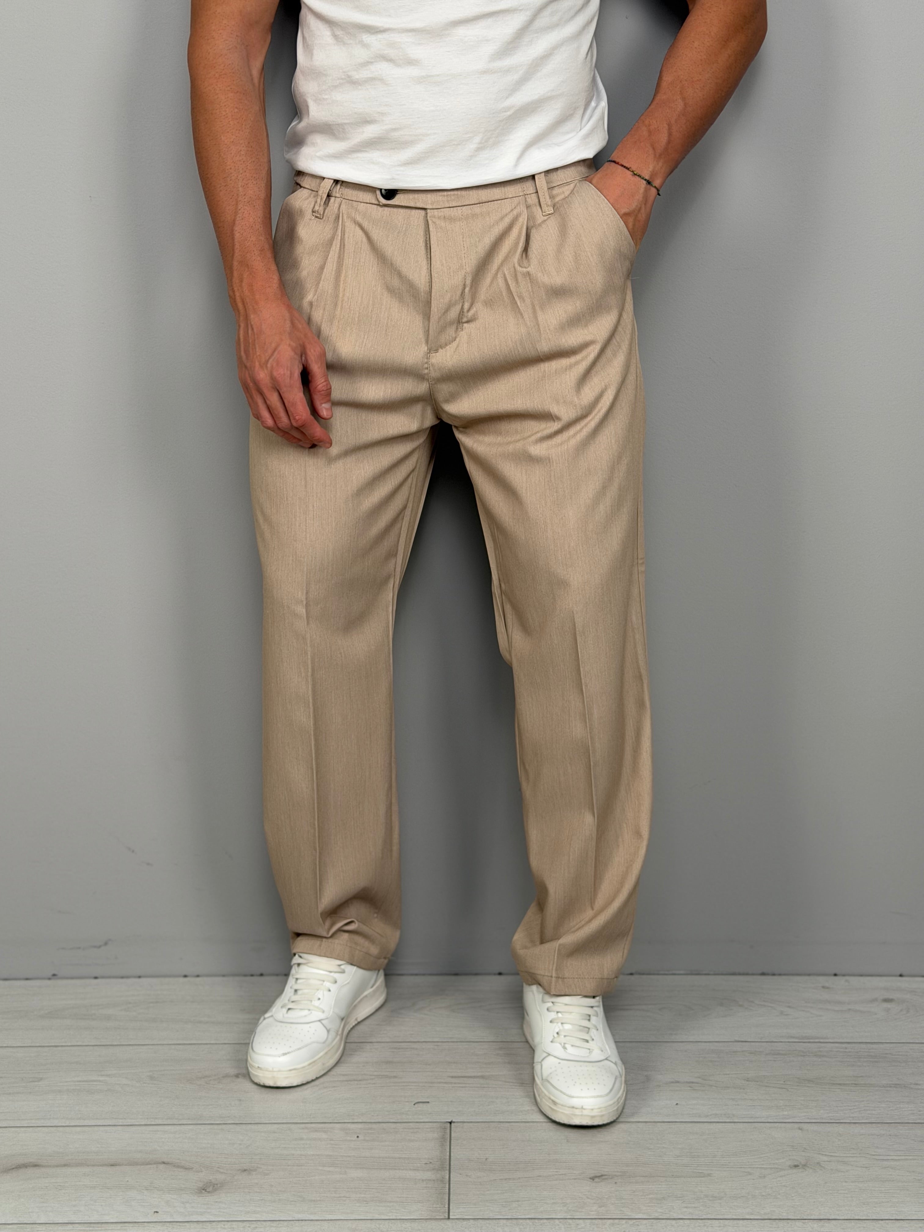 WIDE MATCH TROUSERS - BACK POCKET