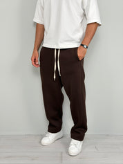 Pantalón de chándal holgado de rayas afelpado
