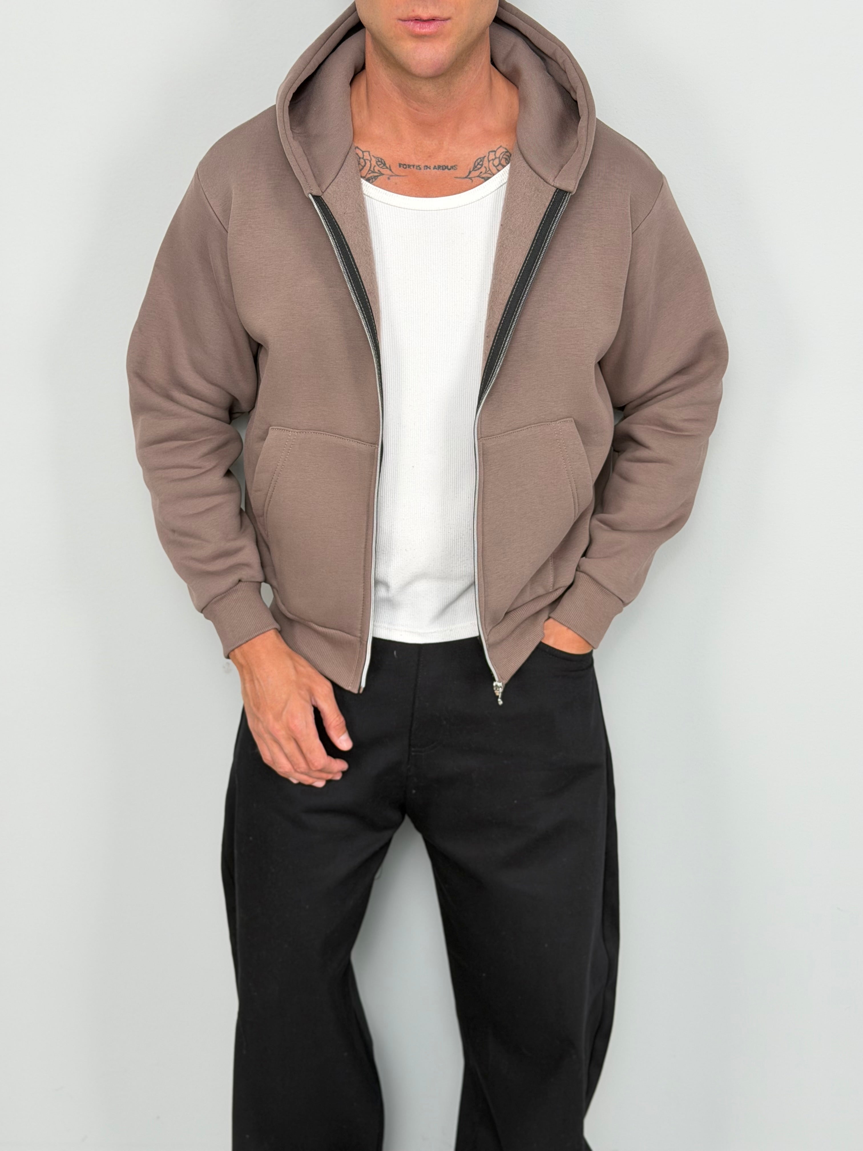FELPA ZIP BOXY FIT FELPATA