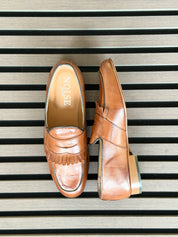 Mocasín de piel cuero