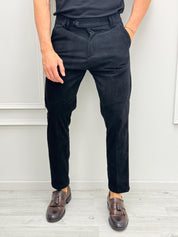 PANTALONE VELLUTO TASCHE DIETRO