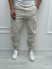 PANTALONE CARGO ELASTICO - rimasto PANNA tg.S