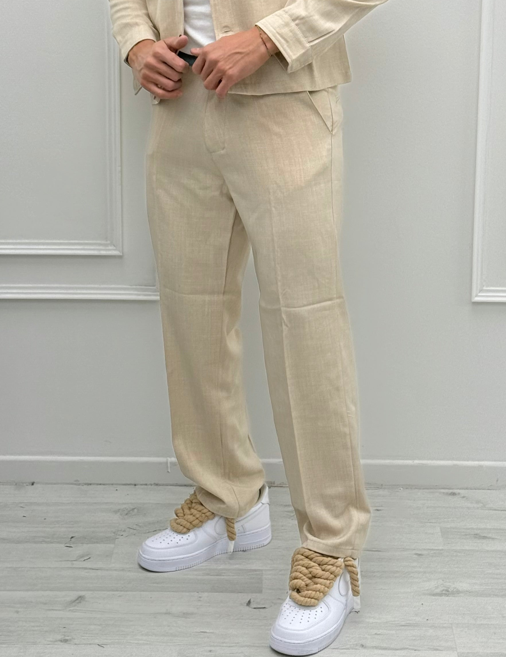 LIVE WIDE TROUSERS - Remaining XL Beige