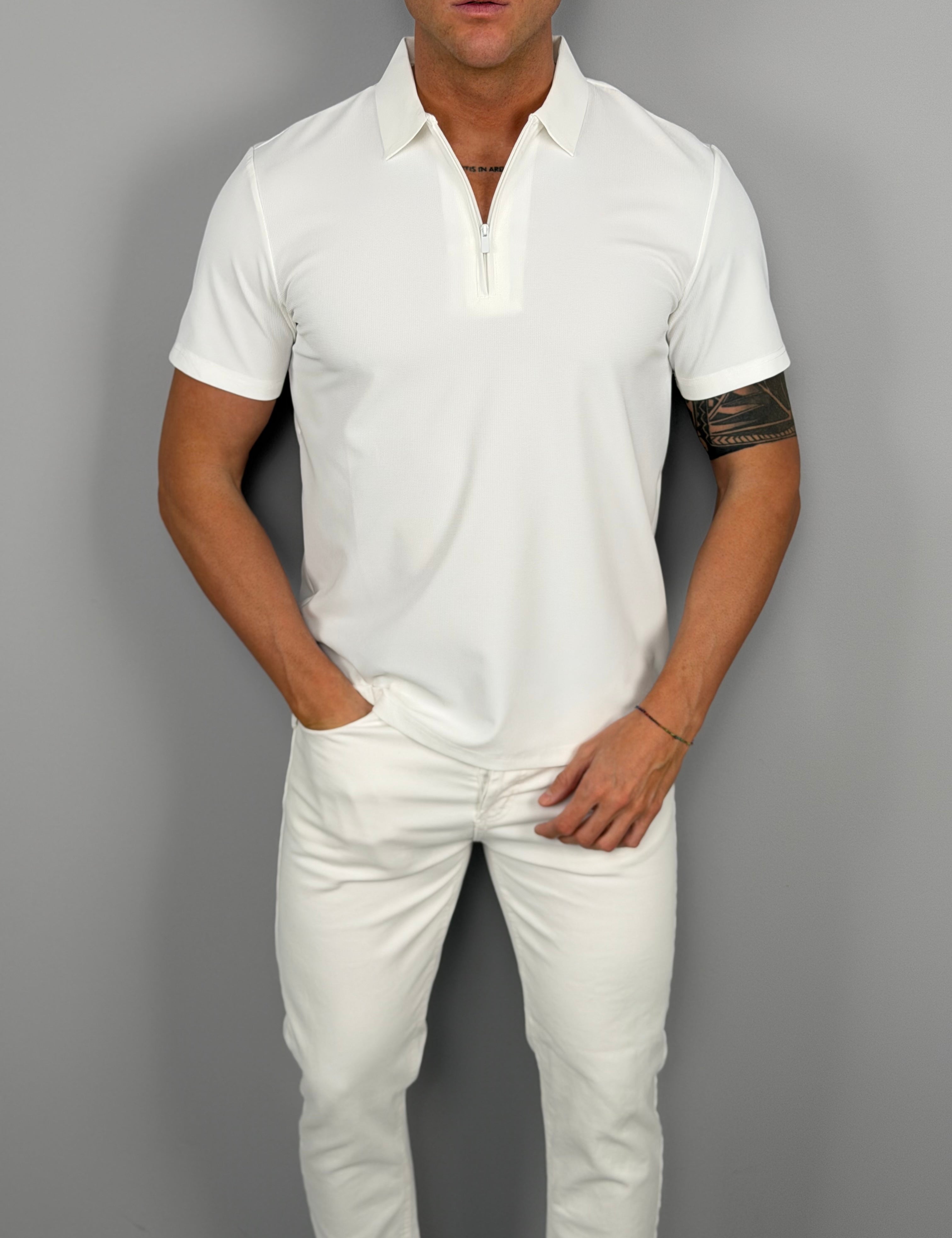 POLO ZIP STRETCH- NO STIRO
