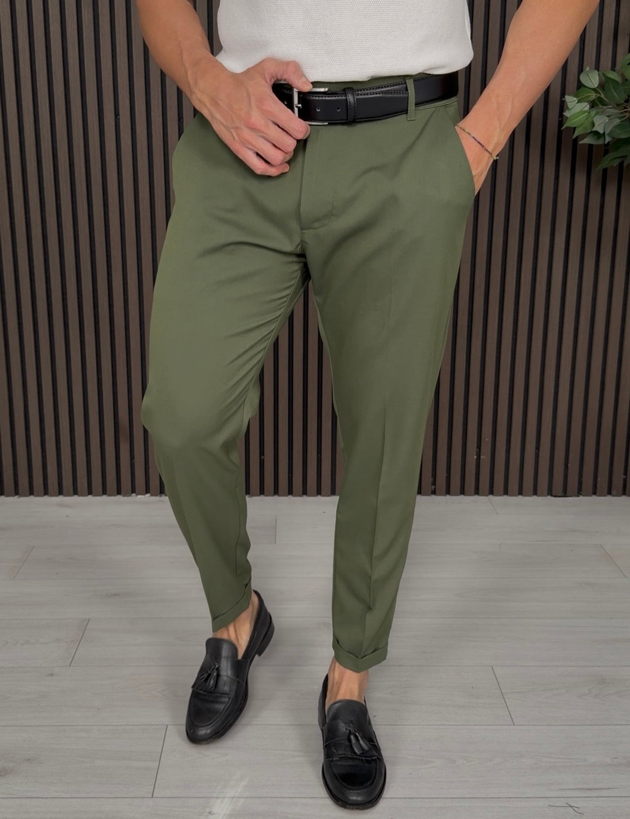 PANTALONE MOD CAPRI BUTTON - TASCHE DIETRO