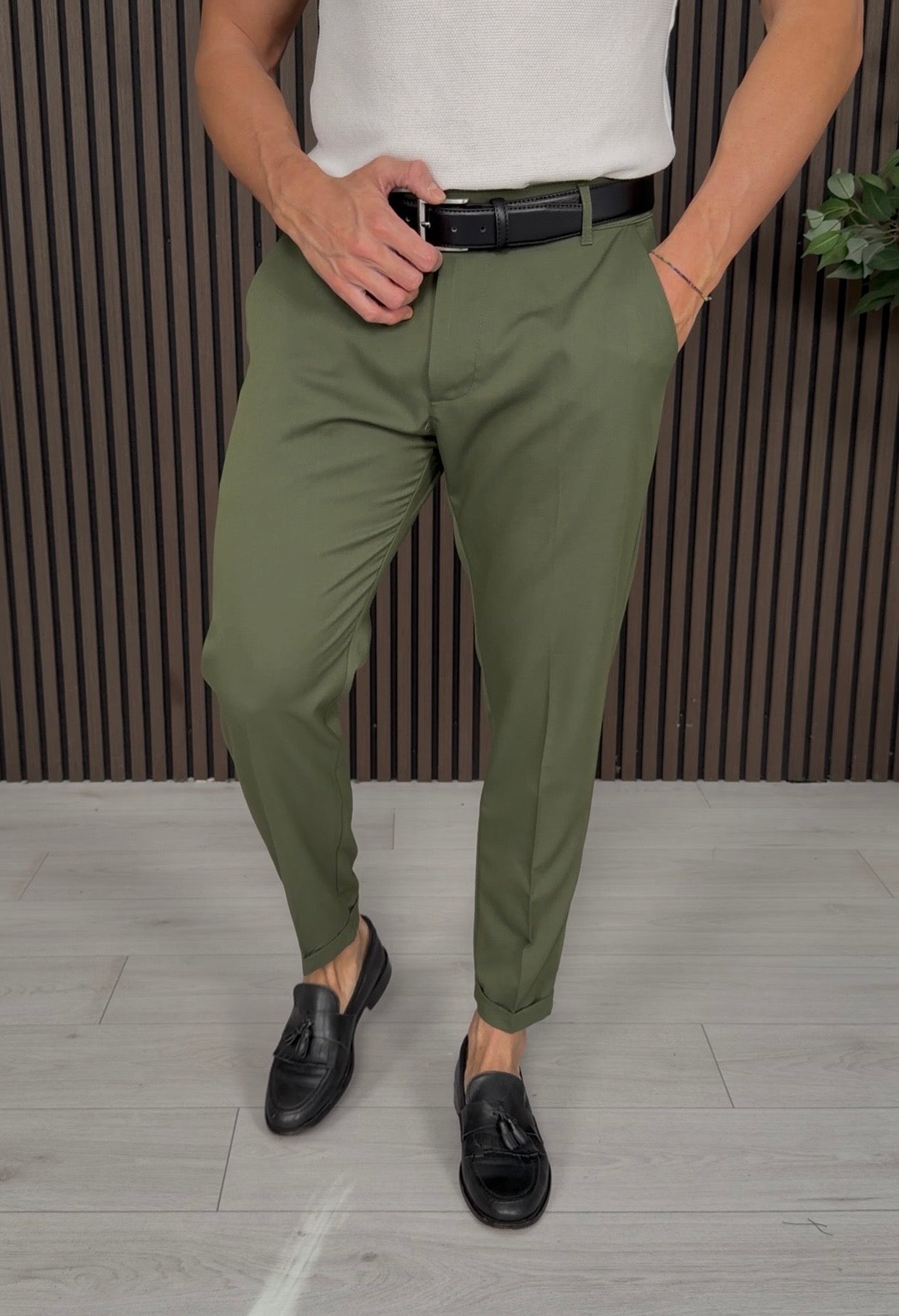 PANTALONE MOD CAPRI BUTTON - TASCHE DIETRO