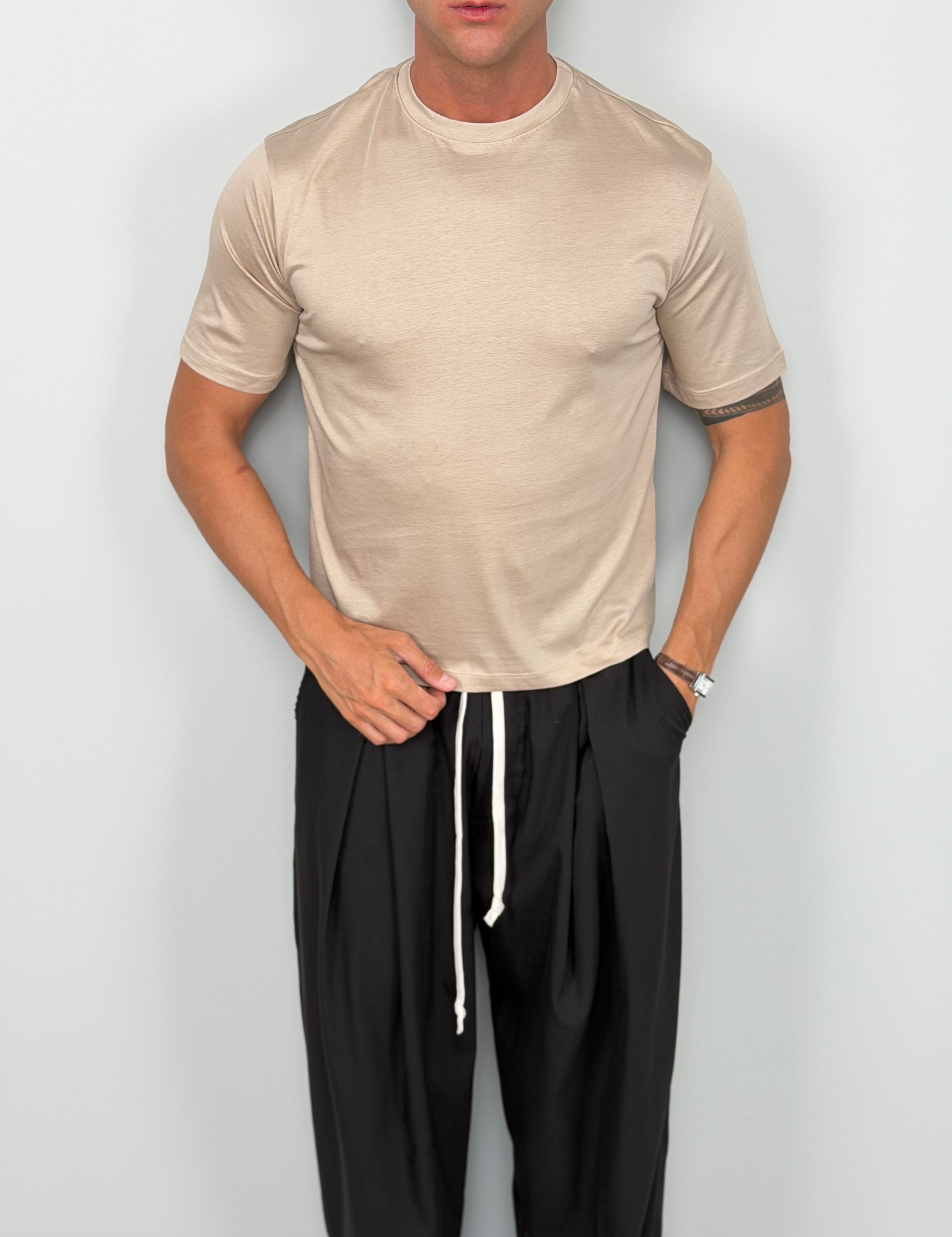 T-SHIRT CROP FILO DI SCOZIA