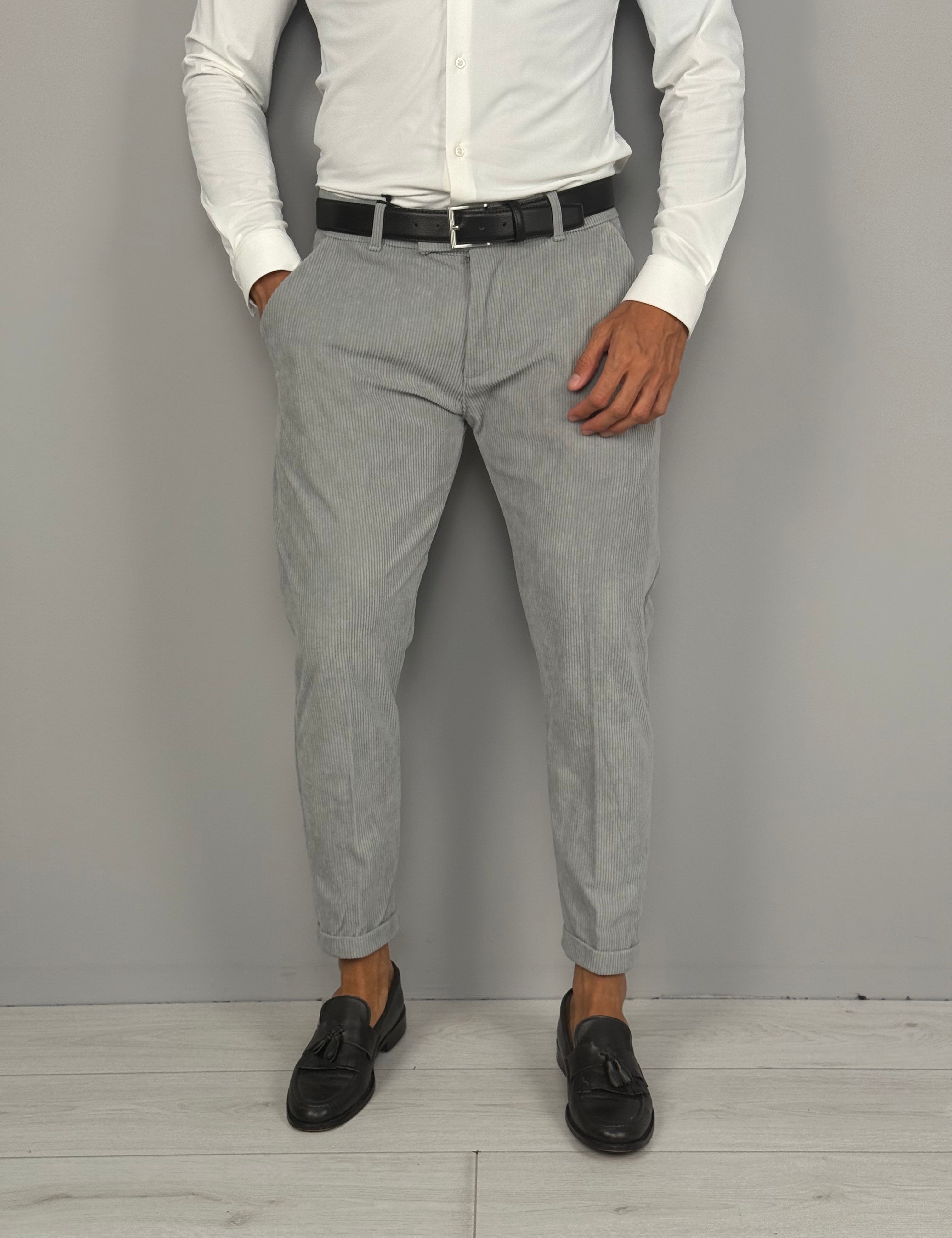 PANTALONE MOD CAPRI VELLUTO RISVOLTINO
