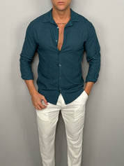 CAMICIA LINO COLLETTO